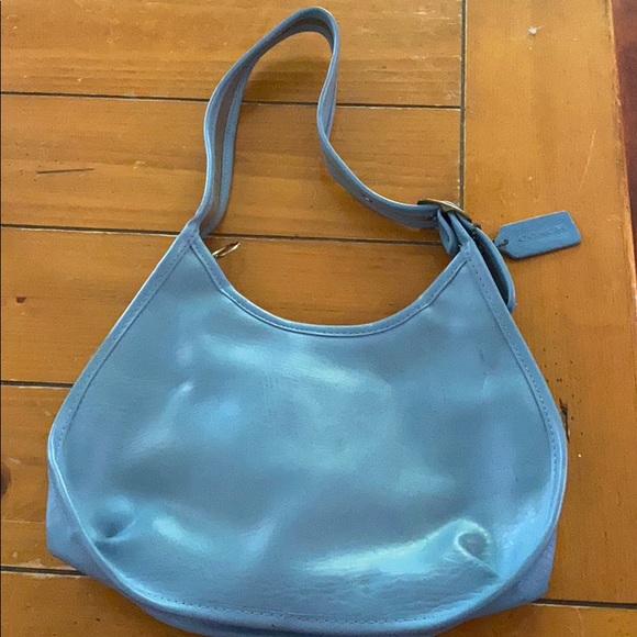 Coach Bags Coach Purse Baby Blue Shoulder Bag Leather Fob Poshmark